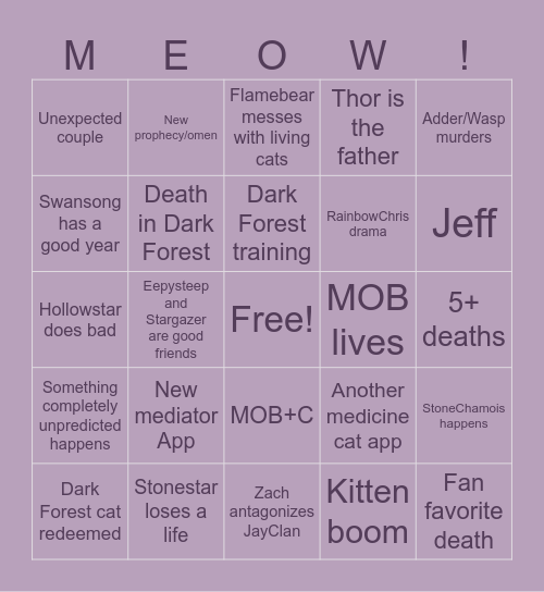 Galaxyclan Bingo Card