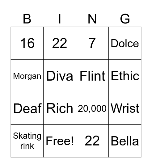 Moth to a Flame Bingo Card