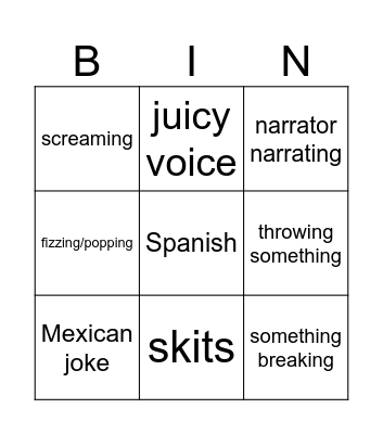 sefggrthyjuk Bingo Card