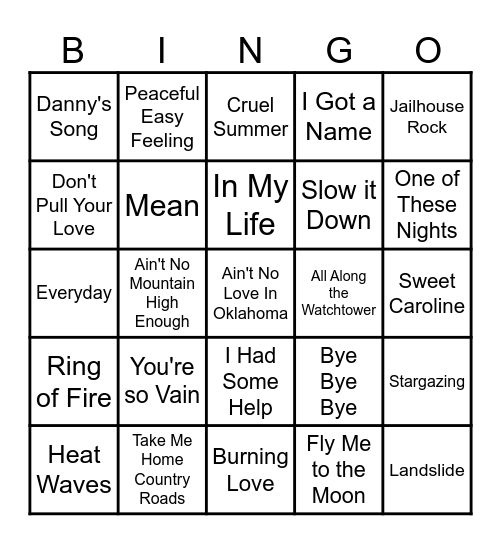 Friendsgiving 2024 Bingo Card