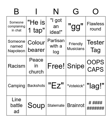 Epic B&I Bingo Card