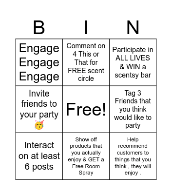 November Hostess Bingo Card