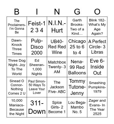 Count On It Bingo Card