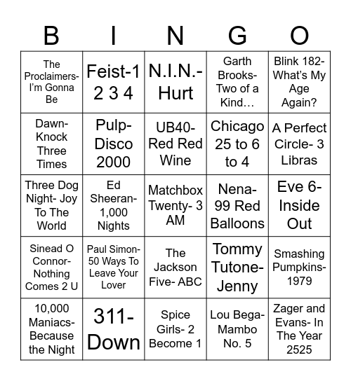 Count On It Bingo Card
