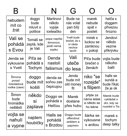 Halloween - Mokrovraty 2024 Bingo Card