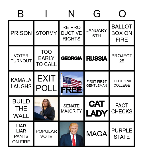 Election Bingo 2024 Bingo Card