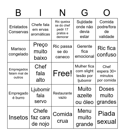 Kit nit Bingo Card