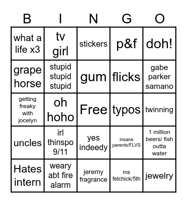 aea bingo Card