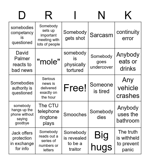 24 Bingo Card