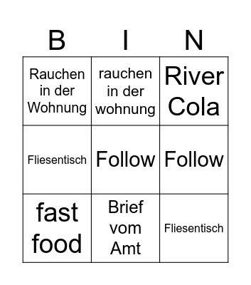 stream Bingo Card