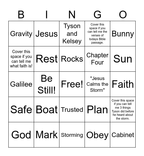 Stories from the Storyteller: Calm Down! Bingo Card