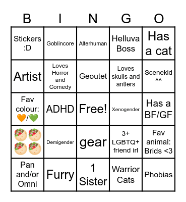 Kuros Bingo Card