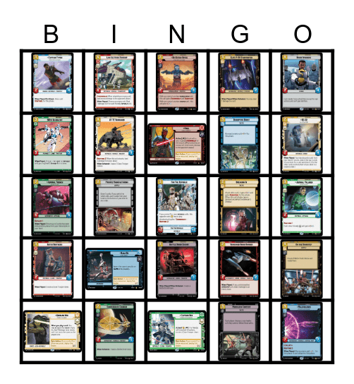 Pack 1 Bingo Card