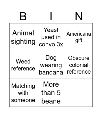 Cider days2024 Bingo Card