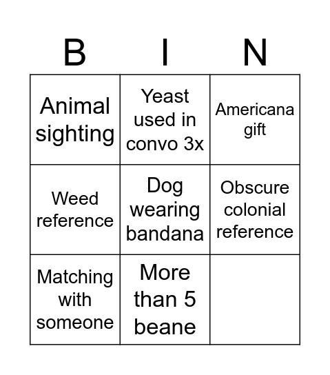 Cider days2024 Bingo Card