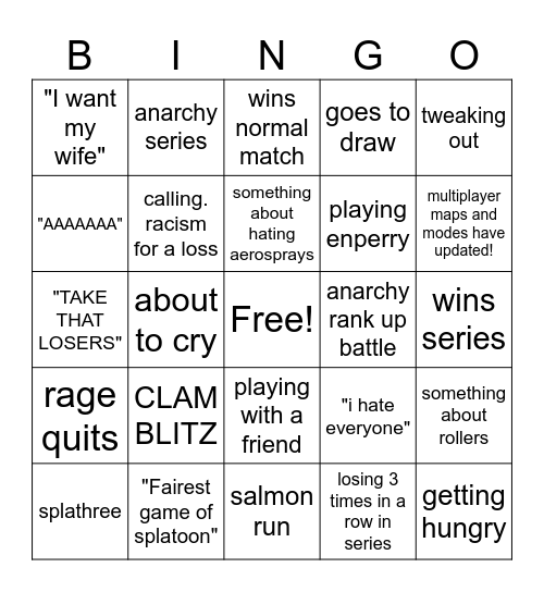 skai bingo Card