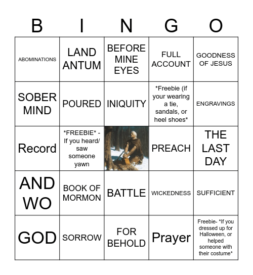 MORMON'S  BINGO Card