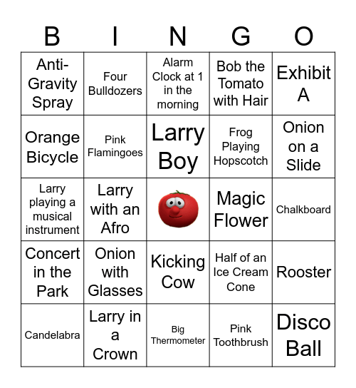 Veggie Tales Bingo! Bingo Card