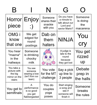 BEST Bingo Card