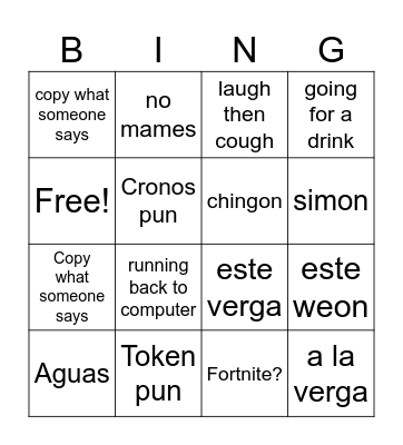 Allan playing Bingo Card