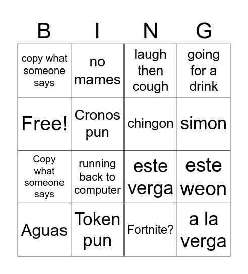 Allan playing Bingo Card