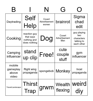 TikTok Bingo Card