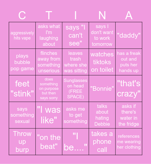 CHRINGO Bingo Card