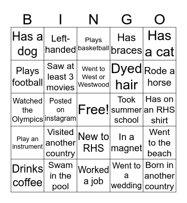 Bingo! Bingo Card