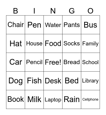Everyday Bingo Card