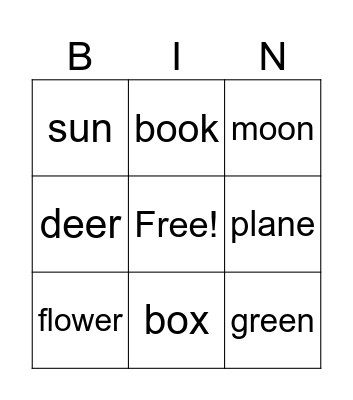 ASL Bingo Card