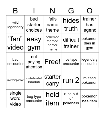 PYLYLWP bingo Card