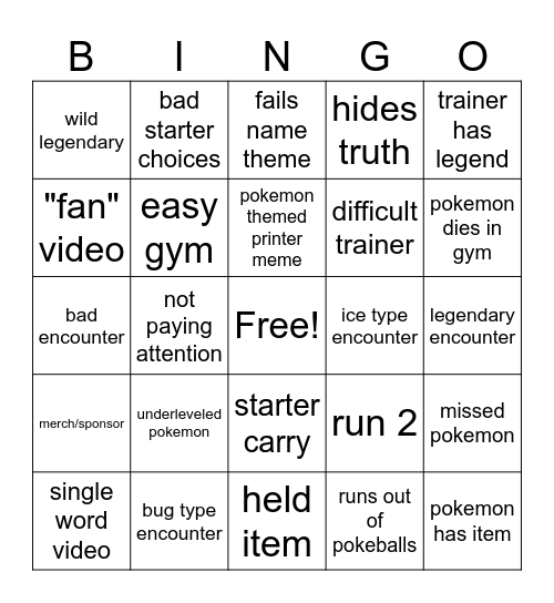 PYLYLWP bingo Card