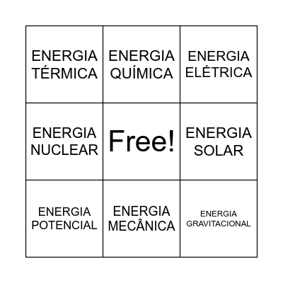 BINGO Card