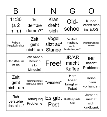 naughtz november Bingo Card