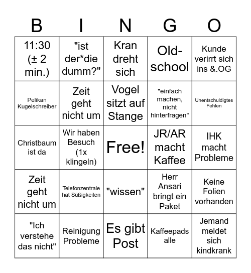 naughtz november Bingo Card