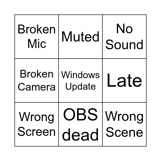 Scuffed Steam Bingo Card