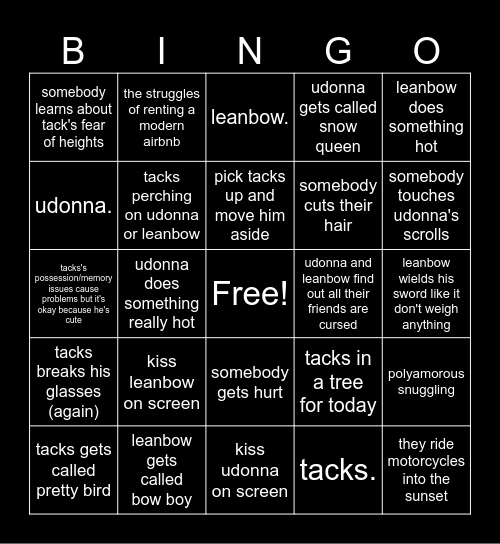 snowknightfeather bingo Card