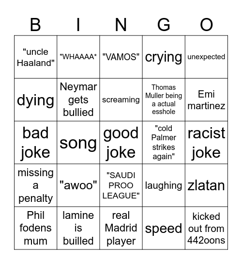 442oons Bingo Card