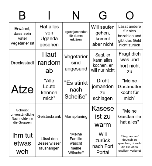 Jonas - Bingo Card