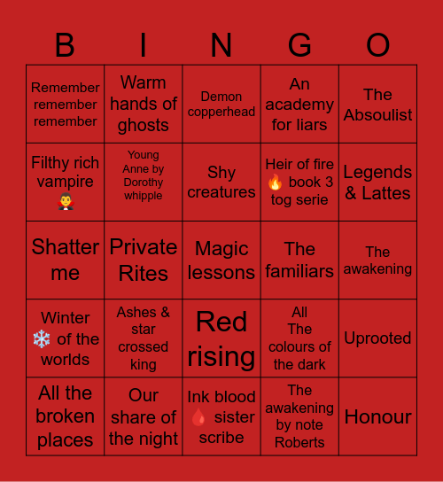 November Book 📖 Spin Bingo Card