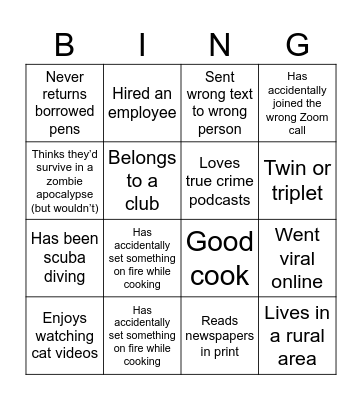 LDS Bingo Card