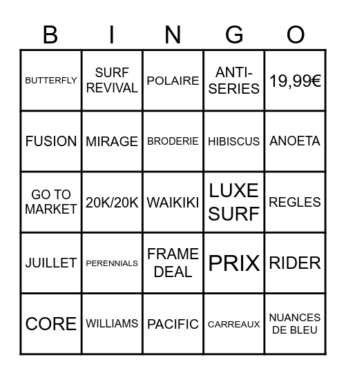 EDDIE BINGO Card