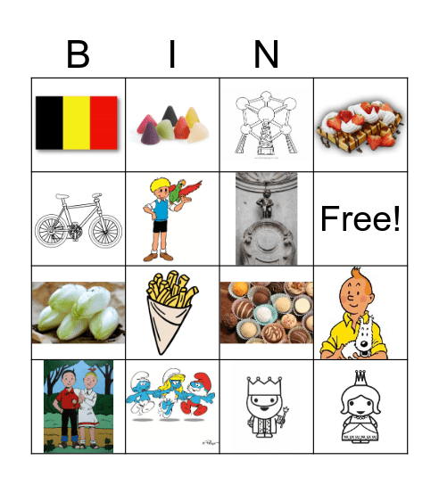 Belgie Bingo Card