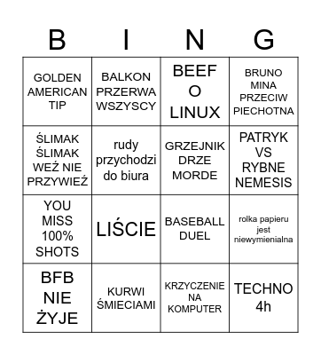 MNGO Bingo Card