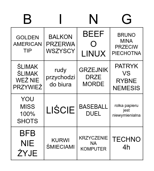 MNGO Bingo Card