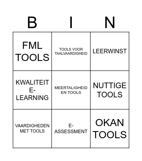 TRAIN-THE- TRAINER Bingo Card