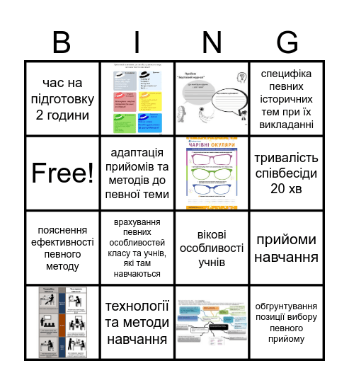 Відзначте, чого ви НЕ знаєте про методичний експромт Bingo Card