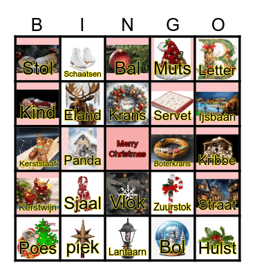 Kerst Bingo Card