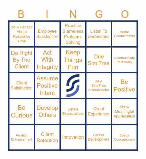 GOLD STANDARD BINGO Card
