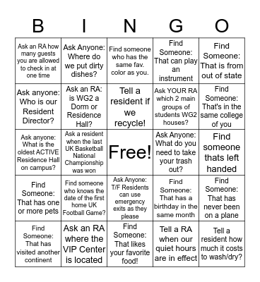 Ice Cream BINGO! Bingo Card